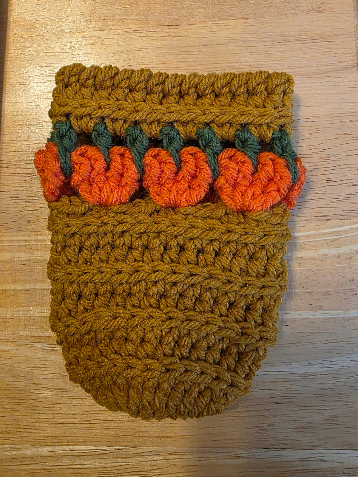 Gold Pumpkin Cup Cozy